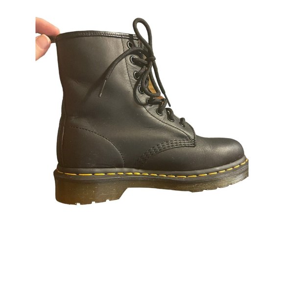 Dr. Martens 1460 MONO 8 Eye Leather Boots  BLACK SMOOTH US 4 M, US 5 L, UK 3 - Picture 6 of 16